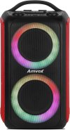 Amvox Caixa de Som Amplificada ACA 600 Bagvox Red – 600W RMS, Bluetooth, Equalizador, USB, Bateria Recarregável