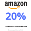 Cupom de 20% limitado em R$ 80,00 de desconto na Amazon
