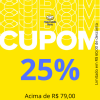 Cupom de 25% de desconto acima de R$ 79 limitado em R$ 60 de desconto no Mercado Livre