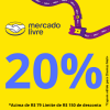 Cupom de 20% acima de R$ 79 limitado em R$ 150 de desconto para assinantes Meli+ no Mercado Livre 11.11
