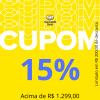 Cupom de 15% acima de R$ 1.299,00 limitado em R$ 200,00 no Mercado Livre
