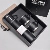 Garrafa Térmica Tche Amo 500ml Com Kit 3 Xícara Café Cor Preto