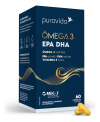 Suplemento Alimentar Ômega 3 EPA DHA 60 cápsulas Puravida