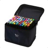 Canetas Permanentes 80 Cores Vibrantes Ponta Dupla C/ Bolsa Conjunto Canetinhas Touch Cores Vibrantes Profissional Escolar Colorir