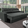 Sofá 3 Lugares Clean Retrátil Reclinável Cama Inbox – Cinza – Liso