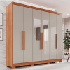 Guarda-roupa Casal Com Espelho 6 Portas 2 Gavetas França