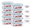 Kit Conjunto 10 Potes Vidro Hermético Marmita Tampa 370ml