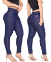 Kit 2 Calça Jeans Feminina Cintura Alta Com Lycra