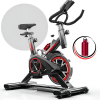 Bicicleta Ergométrica Fitness para Cardio e Musculação com base Cor Preto e Vermelho Epsilon Marca Redfin 8kg Inercia