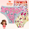 Kit 10 Calcinha Infantil com Forro algodão Estampada De 1 a 9 Anos Conforto meninas criança