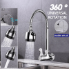 Inox Prata Torneira Com Chuveiro Com Rotação De 360° Cozinha Luxo Parede Promoção