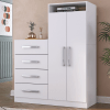 Cômoda Paris 2 Portas 4 Gavetas Branco – Panorama Móveis