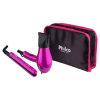Kit Philco Prancha + Secador Travel Shine Rosa