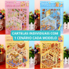 Caderno Interativo Com Adesivos Livro Capivara 3d 8 Cenários + Pinça para Montar Seu Mini Mundo