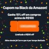 Cupom de 15% acima de R$100 com desconto máximo de R$50 na Amazon
