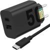Carregador Super Turbo 50W Ultra Rápido Tipo C e USB Com Carregamento Rápido + Cabo Tipo C Compatível Com Todos Os Dispositivos, Android, Ios 15/16, Xiaomi – Todos Dispositivos Celulares