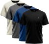 Kit 4 Camisas Dry-fit Sandrini Masculina Academia Treino UV