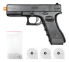 Pistola De Airsoft Spring G17 Pl 6mm Qgk + Bbs + Alvos Preto 6 Mm