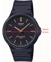 Relogio Casio mw-240-1e2v Preto Tracos Dourados Classico Masculino