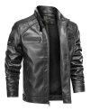 Jaqueta De Couro Masculino Slim Resistente