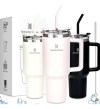 Copo Térmico Gigante 1,2l Inox Com Tampa E Inox Canudo