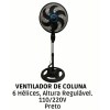 Ventilador de Coluna 103cm-130cm ajuste de altura livremente, ventilador de pé 110v/220v