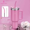 ROMANTIC CROWN Copo Térmico Inox Portátil 1200ml/1.2L Garrafa Térmica Inoxidável com Tampa e Canudo