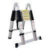 Escada Telescópica Multifuncional Inox 18 Degraus 5,6m Jst
