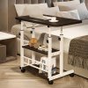 Mesa portátil para sofá e cama, mesa lateral para laptop com altura ajustável (Preto)