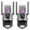 Kit 2 Câmera Segurança Ip Wifi HA-360-XM2 App Icsee Lente Dupla 4k 6mp Cor Preto Estary Shop