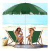 Guarda Sol Gigante 2,40m Uv Praia Piscina Respirável Verão Verde Lisa