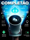 Projetor Smart Portátil Full Hd 4k Bluetooth Wifi Cor Branco Android 11.0 5g Tv Cinema Em Casa