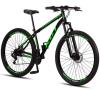 Bicicleta Aro 29 Aço Carbono KGT Freios a Disco Suspensão 21 marchas