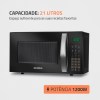 Micro-ondas 21 litros 1200 watts – MO-01-21-B – Mondial