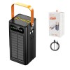 Carregamento solar com cabo, banco de energia portátil de grande capacidade, 50000mAh