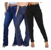 Kit De 3 Calca Feminina Moda Atacado Premiun Cintura Alta
