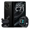 Smartphone Poco C71 128gb Dual Sim + Fone + Relogio Brindes Preto
