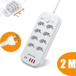 Inova Filtro de Linha 8 Tomadas 2 USB-C 3 USB 2m Bivolt 2500W