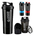 Coqueteleira Shake Academia C/ Compartimentos P/ Suplementos