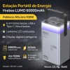 Powerbank 60000mah Carregador Turbo 100w Compatível Starlink Cinza