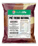 Pré Treino Natural 500g Em Pó Beterraba Uva Guaraná Gengibre Sem Sabor