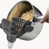 Escorredor de Macarrão e Legumes para Panela com Clipe Ajustável | de Silicone Resistente ao Calor