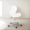 Cadeira De Escritório Eiffel Max Base Giratória Cor Branco