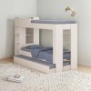 Cama Treliche Ditália Solteiro Branco com Gavetas e Prateleiras