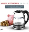 Chaleira Elétrica De Vidro Temperado 1000W Desligamento Automático 2 Litros Linha Premium – HOME GOODS