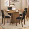 Conjunto Sala de Jantar Madesa Talita Mesa Tampo de Madeira com 4 Cadeiras – Marrom