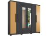 Guarda-roupa Casal com Espelho 6 Portas 4 Gavetas Araplac Braga