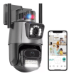 Câmera Segurança Wifi Ip Lente Dupla 2x 3mp Externa 360° Cor Cinza Aprova Dágua G.Eye