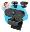 Webcam Camera Casenn Full Hd Zoom 1080p Com Microfone Integrado Entrada USB 2.0 Rotação 360 Graus videoconferência Streamcam Estúdio Plug And Play Home Office Chamadas de Vídeo Zoom Teams