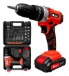 Furadeira E Parafusadeira De Impacto 2 Baterias 6500mah 21v Laranja 21v 50/60 Hz